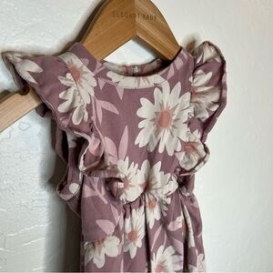 Floral Bodysuit - Mauve and Cream